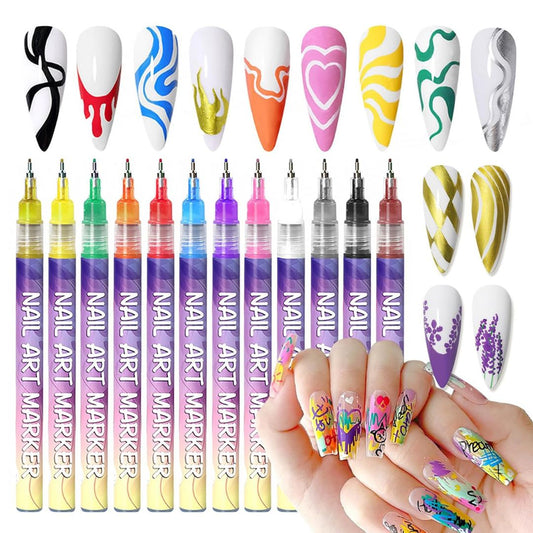 NailArt Pro™ – Precision Graffiti Marker Set